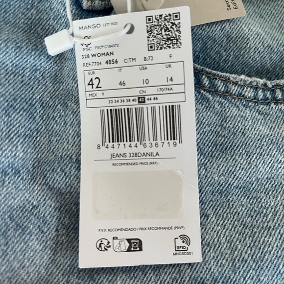 Mango (MNG) Wide Leg Jeans NWT - Picture 5 of 5